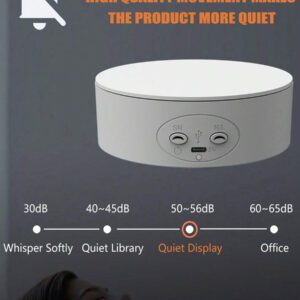 Plateau tournant électrique de 5,1 pouces/13 cm pour prise de vue panoramique 360 degrés, charge de 8,8 lb/4 kg, base rotative réglable 360 degrés pour la photographie, les bijoux, les modèles 3D, les montres, alimentation par batterie/USB, plateau tournant motorisé