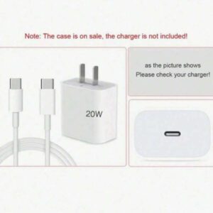 4 pièces/set Étui de protection transparent en TPU avec motif nœud, compatible avec le chargeur rapide Apple 20W et le câble de données