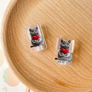 2 pièces Protecteur de câble de données avec motif 3D de chat
